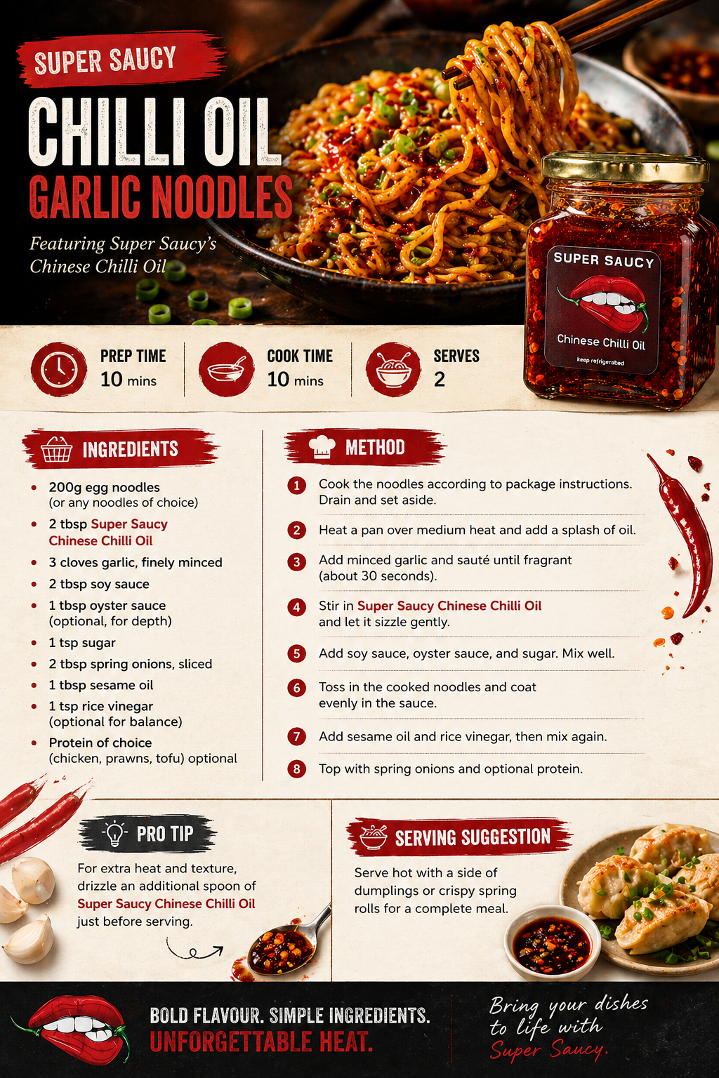 Super Saucy Chilli Oil Garlic Noodles – Bold Flavour in Just 20 Minutes
